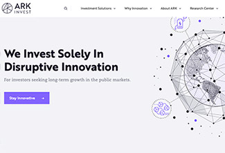 Ark Invest hemsida