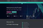 Startsidan för Axi Trader