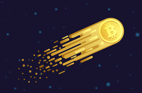 Bitcoin flyger som en raket