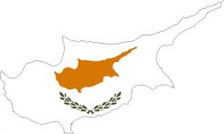 Cypern karta och flagga
