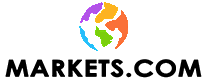 Markets.com logo med jordglob
