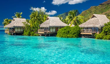 Ön Moorea på Tahiti