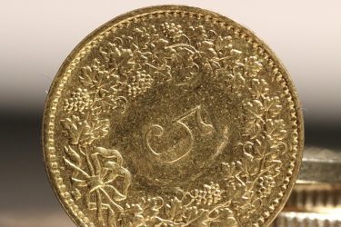 CHF mynt guld