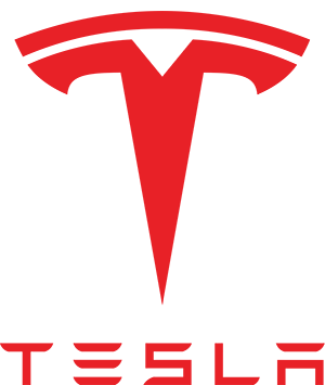 Tesla röd logo