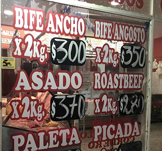 pris på kött, Argentina