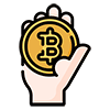 Bitcoin i handen
