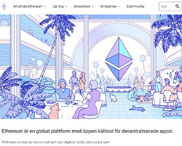 Ethereum's hemsida