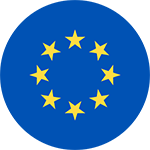 Rund EU flagga