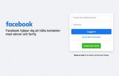 Facebook webbplats