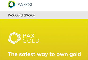 Paxos Gold's hemsida