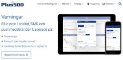 Plus500 SMS varningar vid kursändring