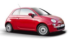 Röd Fiat bil