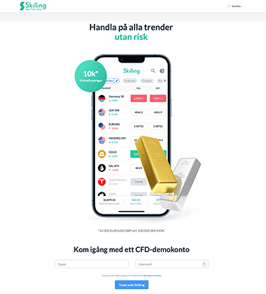 Skilling - Demokonto att handla på alla trender med