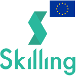 Skilling logo med EU flagga