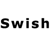 Swish liten, svart logo