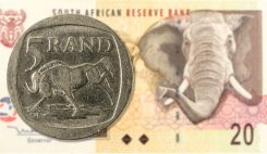 Sydafrikanskt mynt och sedan