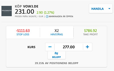 VOW 3 - Volkswagen aktie som CFD